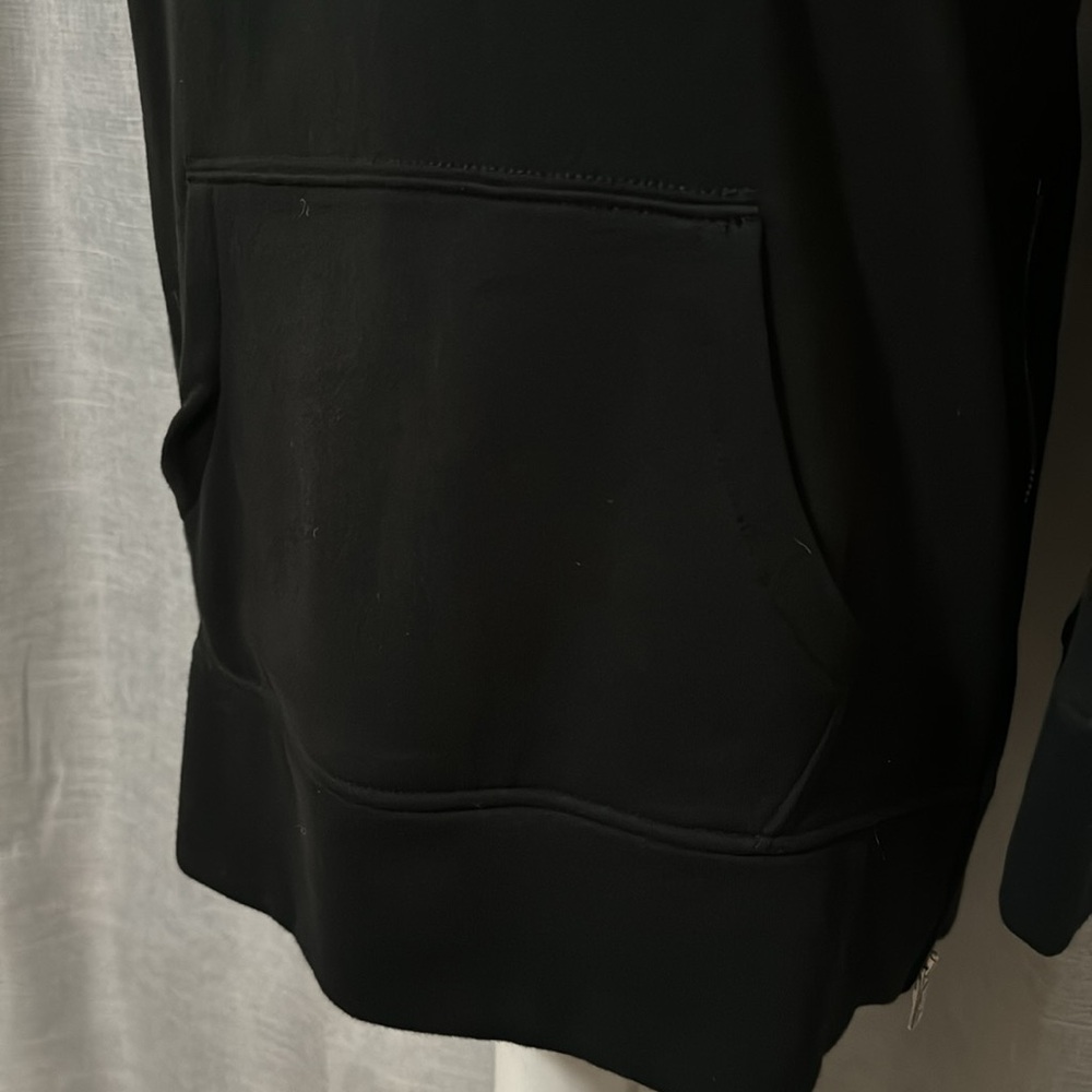 Like New-Worn 1X-RL Polo-Hooded Sweatshirt-XS-Black-Side Zippers-Longer Length - Picture 6 of 16